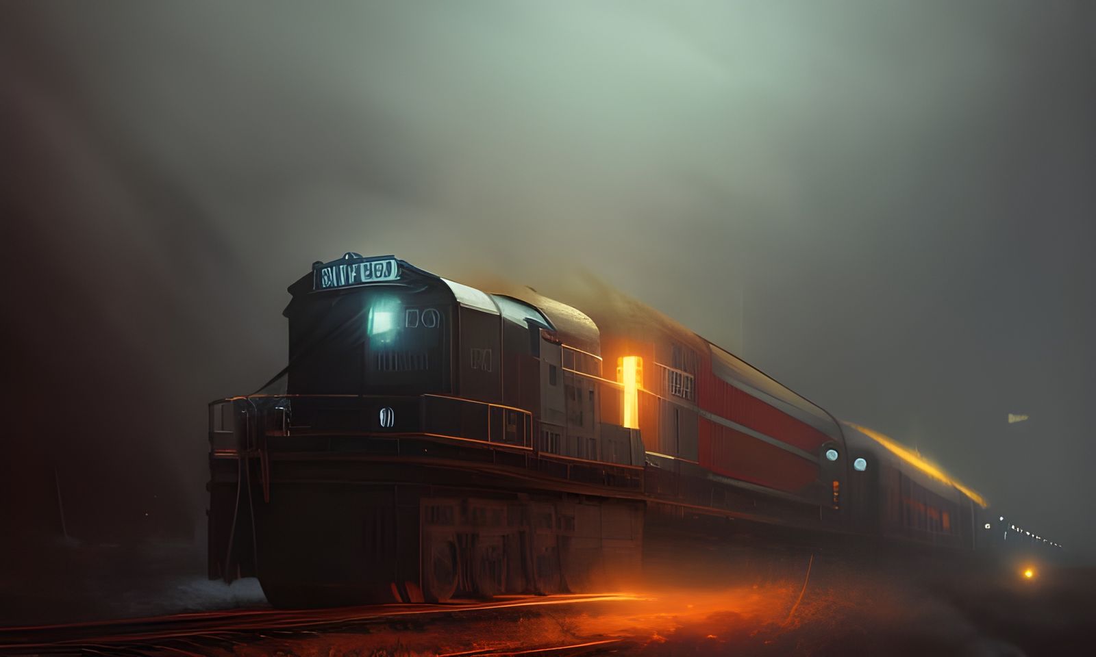 Dark Fantasy Freight Train Concept Art