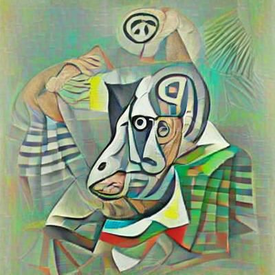 Abstract Geometric Shapes in Cubist Style