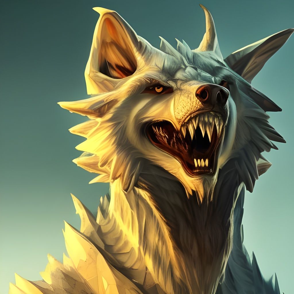 Hyperdetailed Wolf Dragon Portrait in 8k Resolution