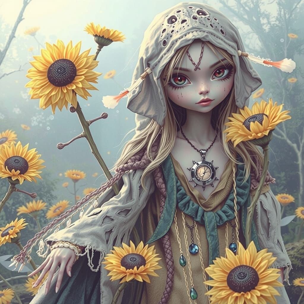 Mysterious Glowing-Eyed Figures in Dark Forest