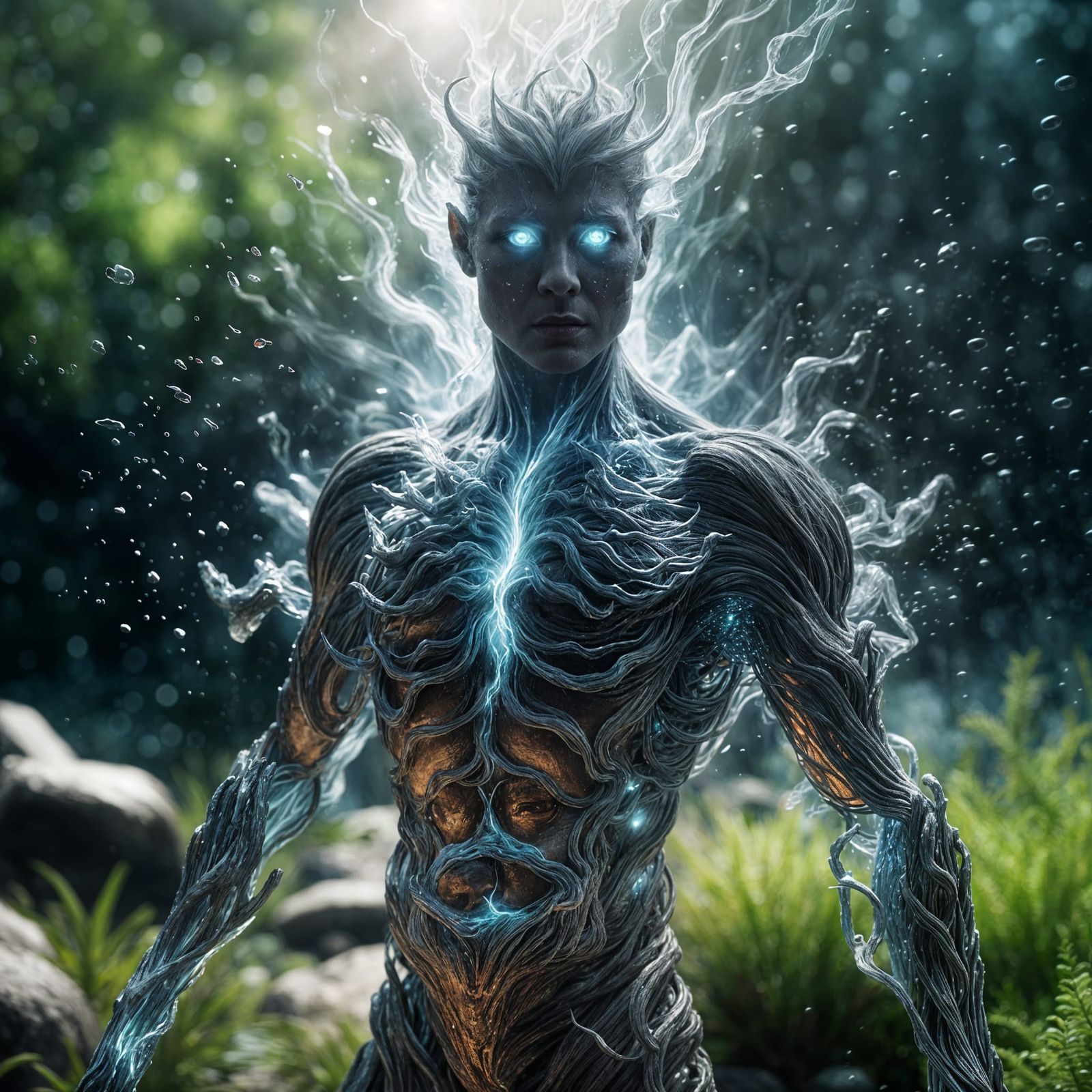 Detailed Spirit Elemental in Volumetric Lighting