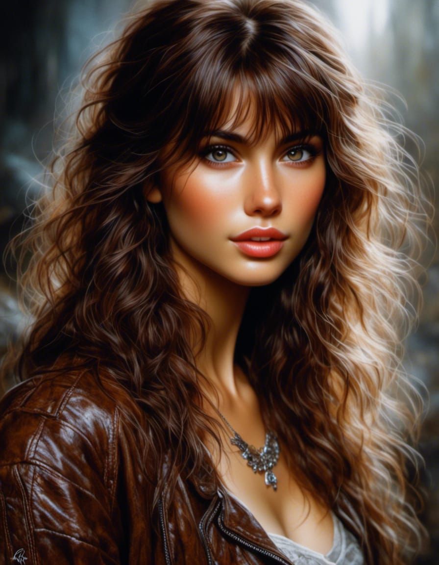 Beautiful Russian Woman Portrait in Hyperreal Style