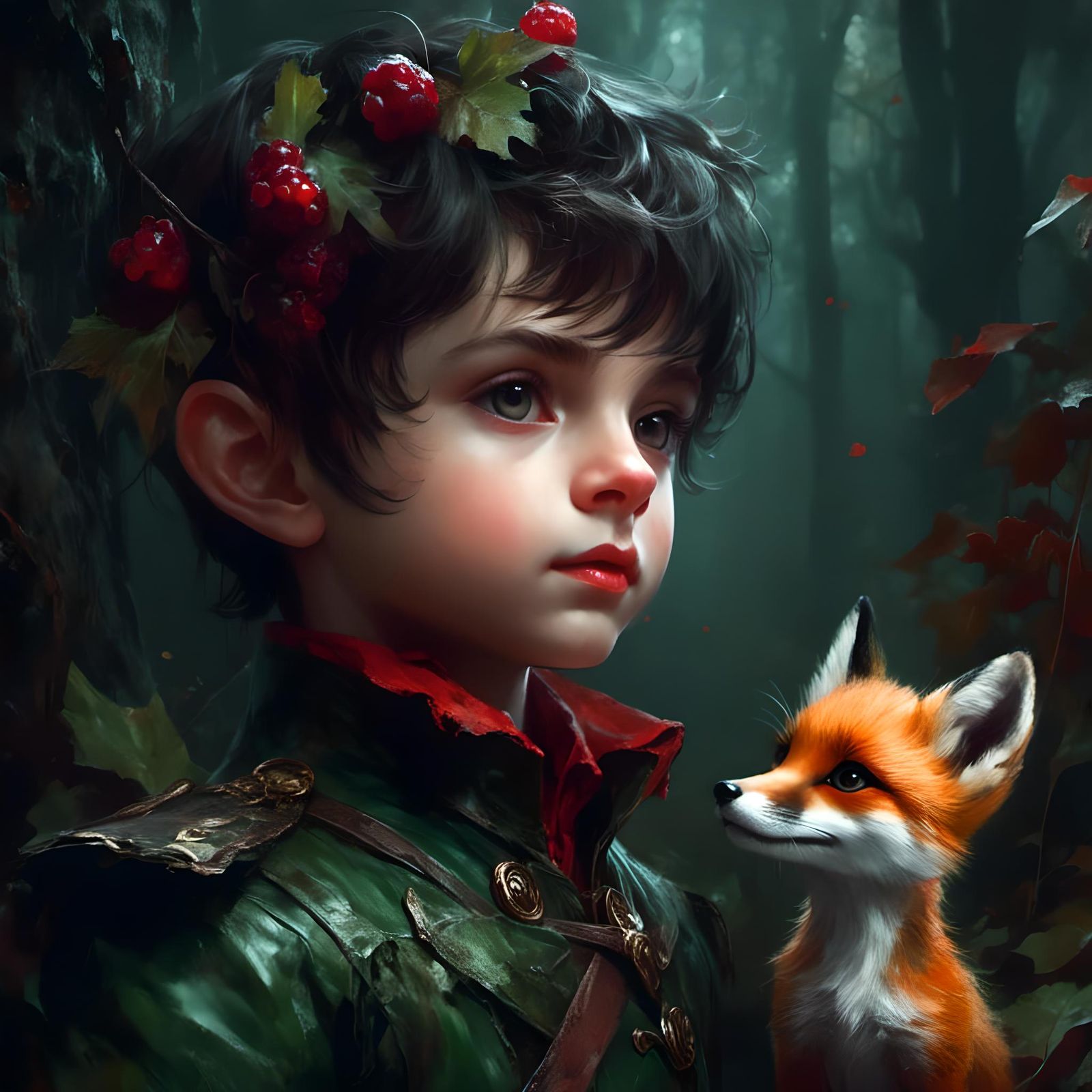 The Forest Boy and his pet baby fox