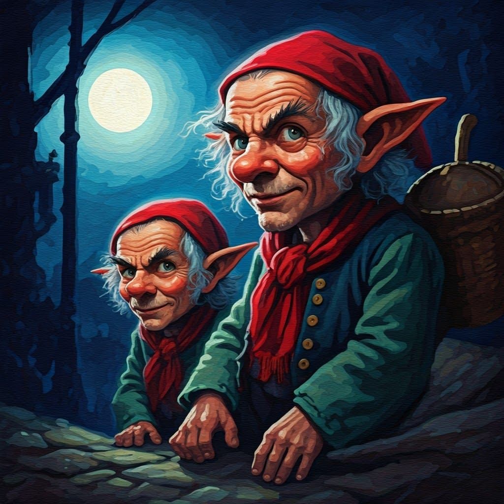 Mazapégul are elves from the Romagna region of Italy.  They are nocturnal and very mischievous.