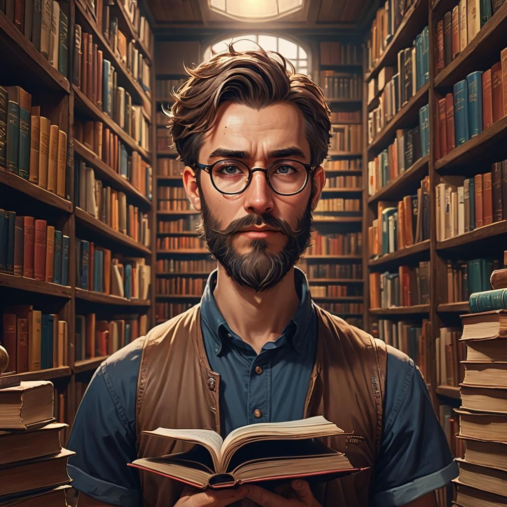 Fanart Character with Beard and Glasses