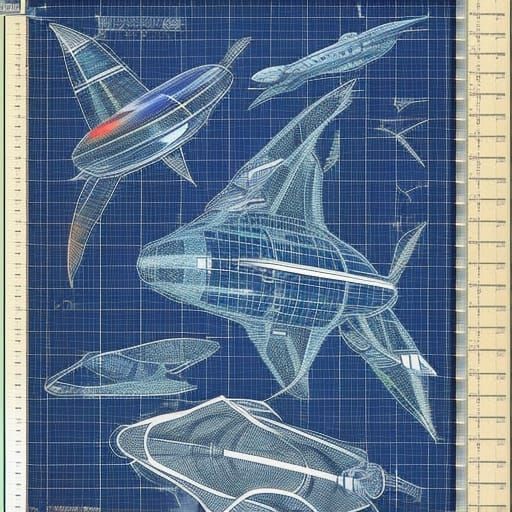 Technical Blueprints of Whale-Shaped Starships