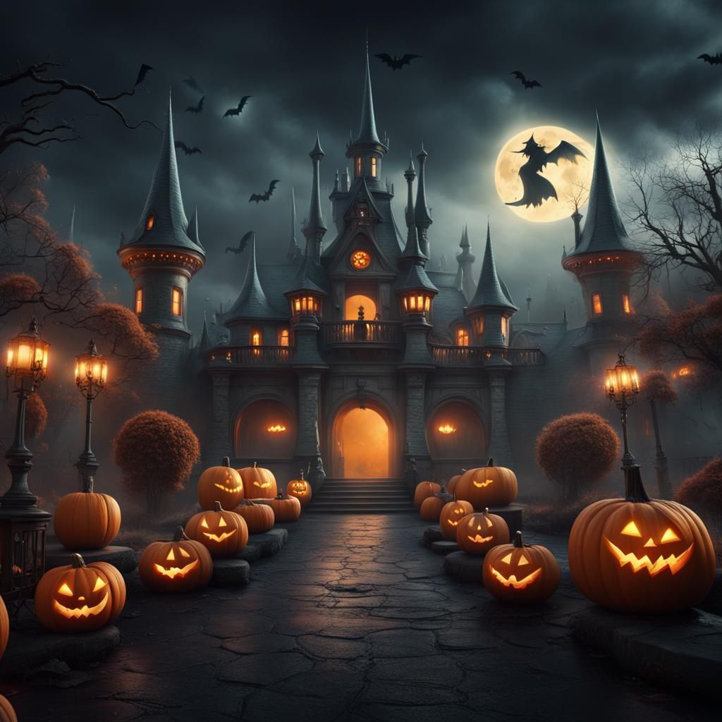 Epic Halloween Theme Park: Digital Matte Painting