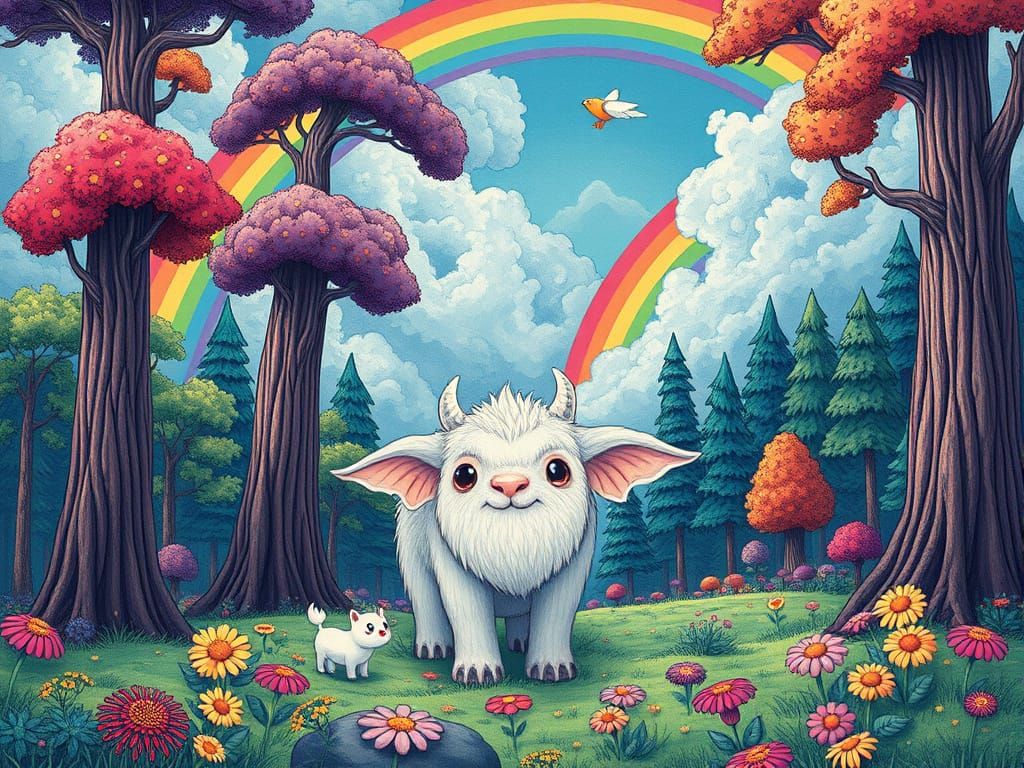 Fantastical Creature in Adventure Time Style