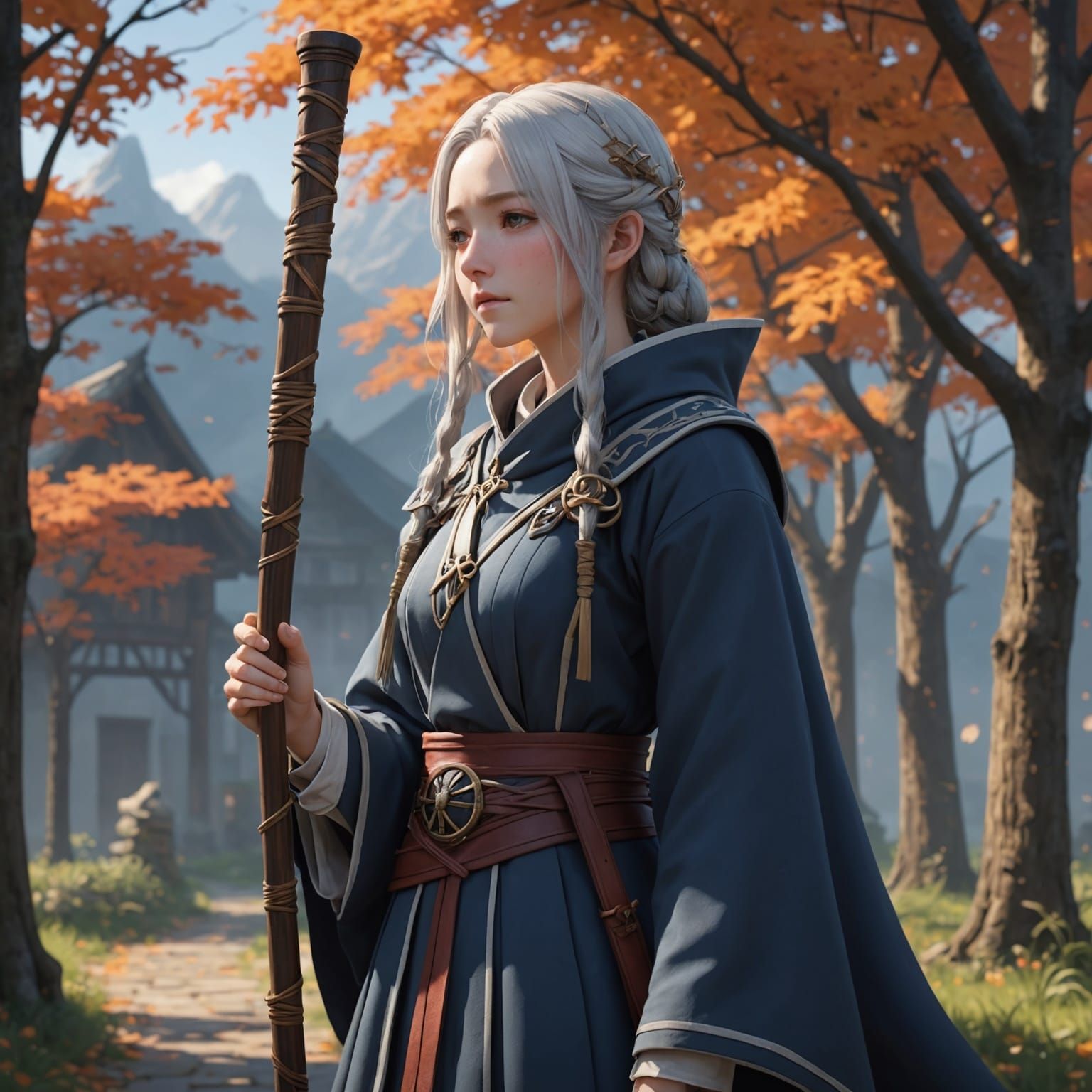 Anime Wind Cries Mary: Detailed 3D Render in 8K