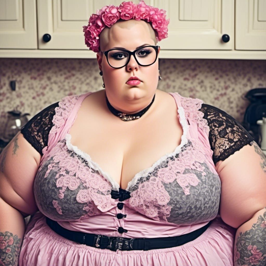 Curvy Woman as Sissymaid in Kitchen