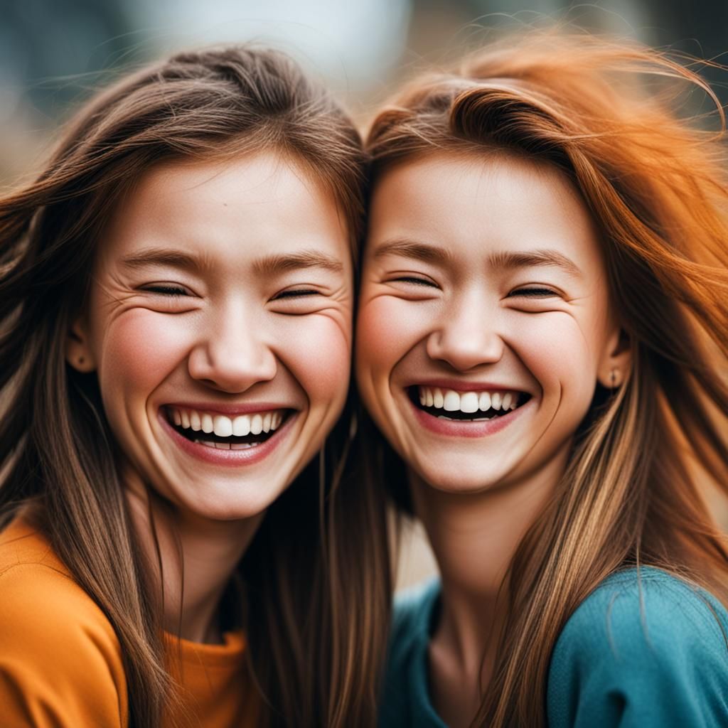 AI Generated Image of Laughing Faces