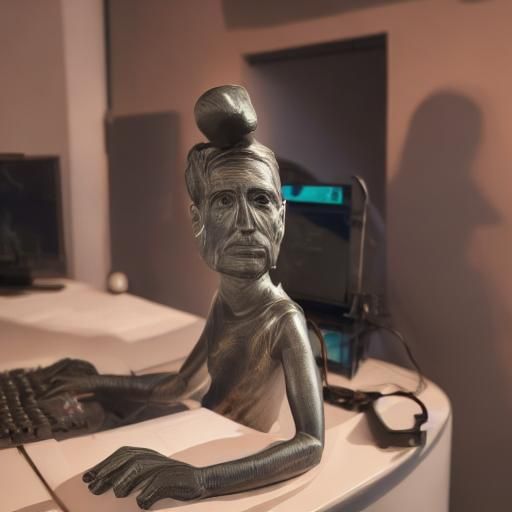 Computer Scientist Portrait Sculpture