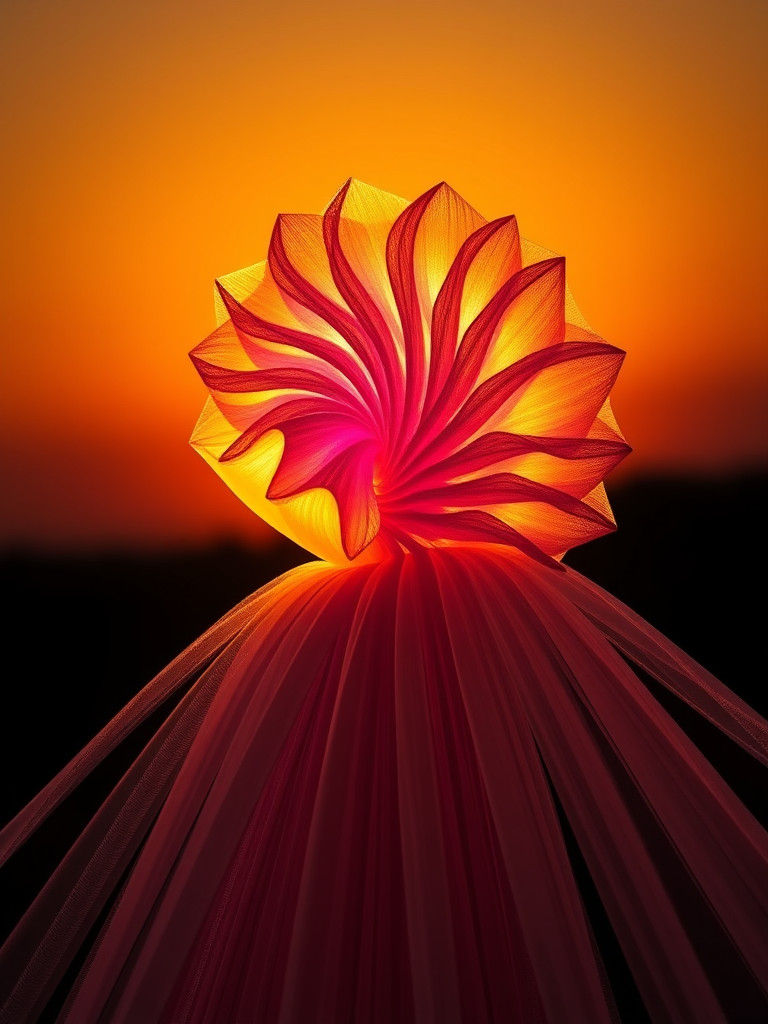 Tulle Helioceras Heteromorph with Sunset Lighting