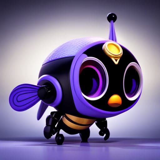 Adorable Chibi Bumblebee in Detailed Digital Art