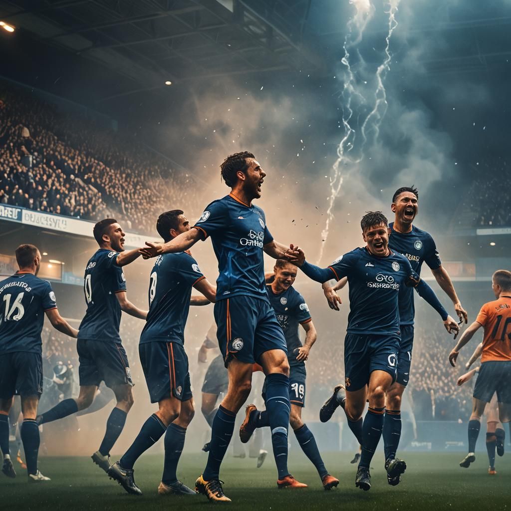 Bury FC Goal Celebration in Mystical Stadium