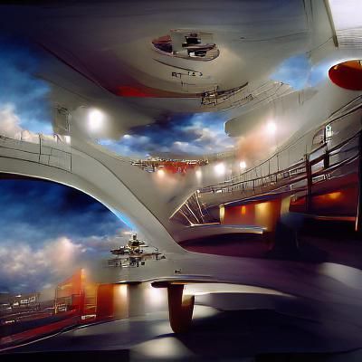 USS Enterprise Bridge Interior Matte Painting