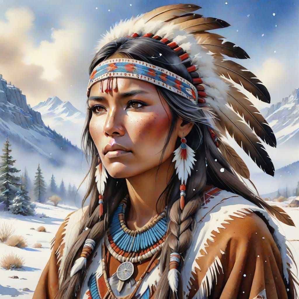 Winter - Young Apache Woman 2