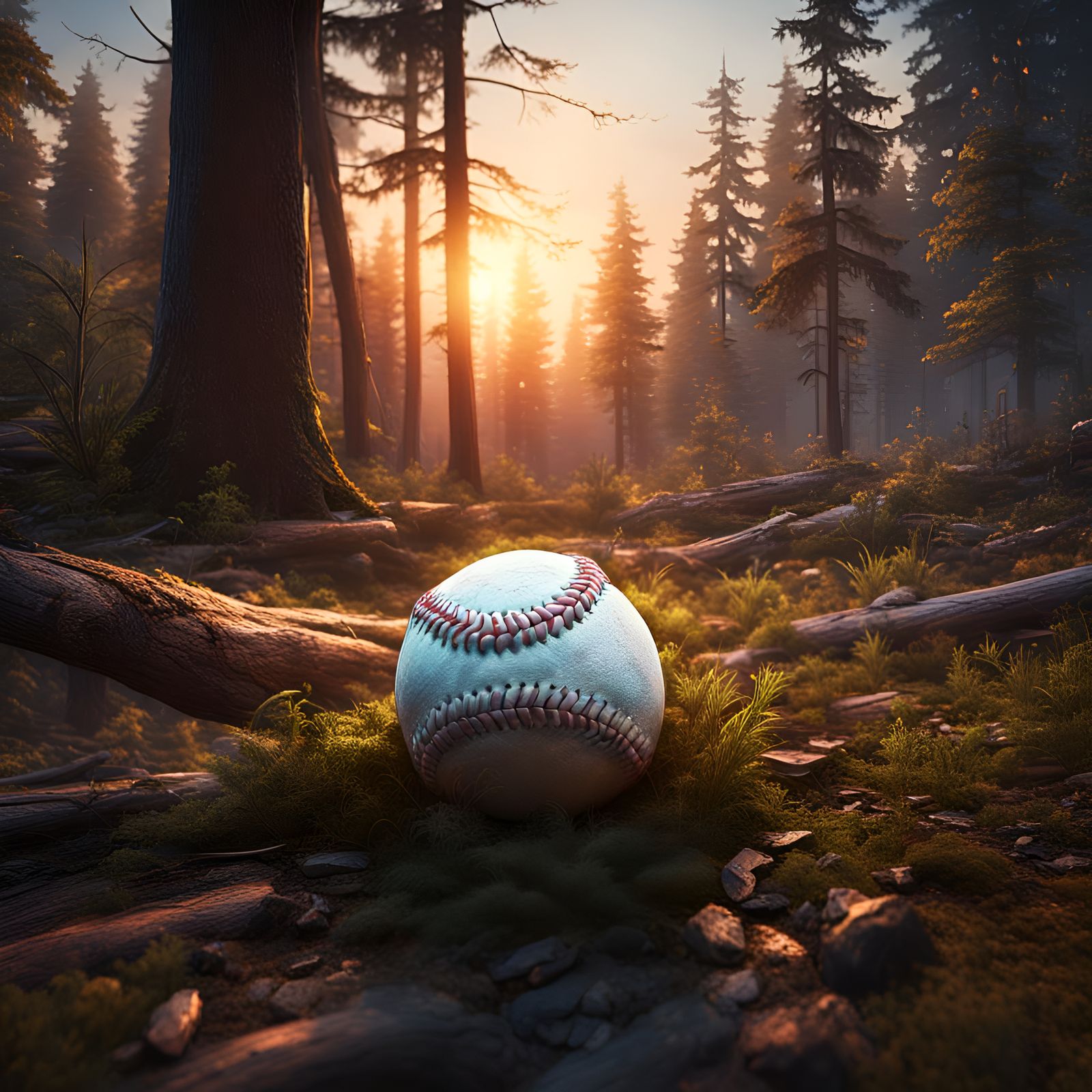 Baseball in the woods