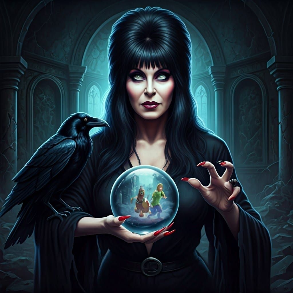 Elvira, Mistress of the Dark, Digital Matte Painting