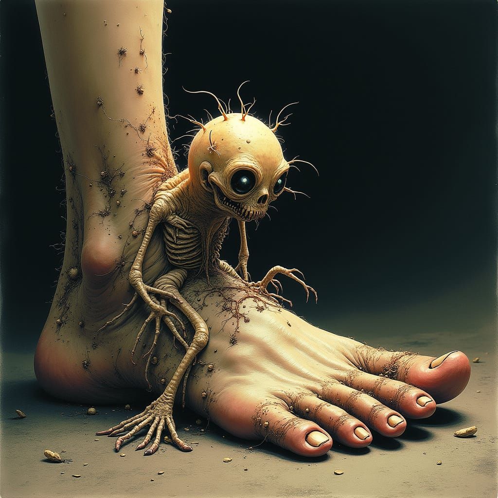 Toe Jam Gremlin of very small size