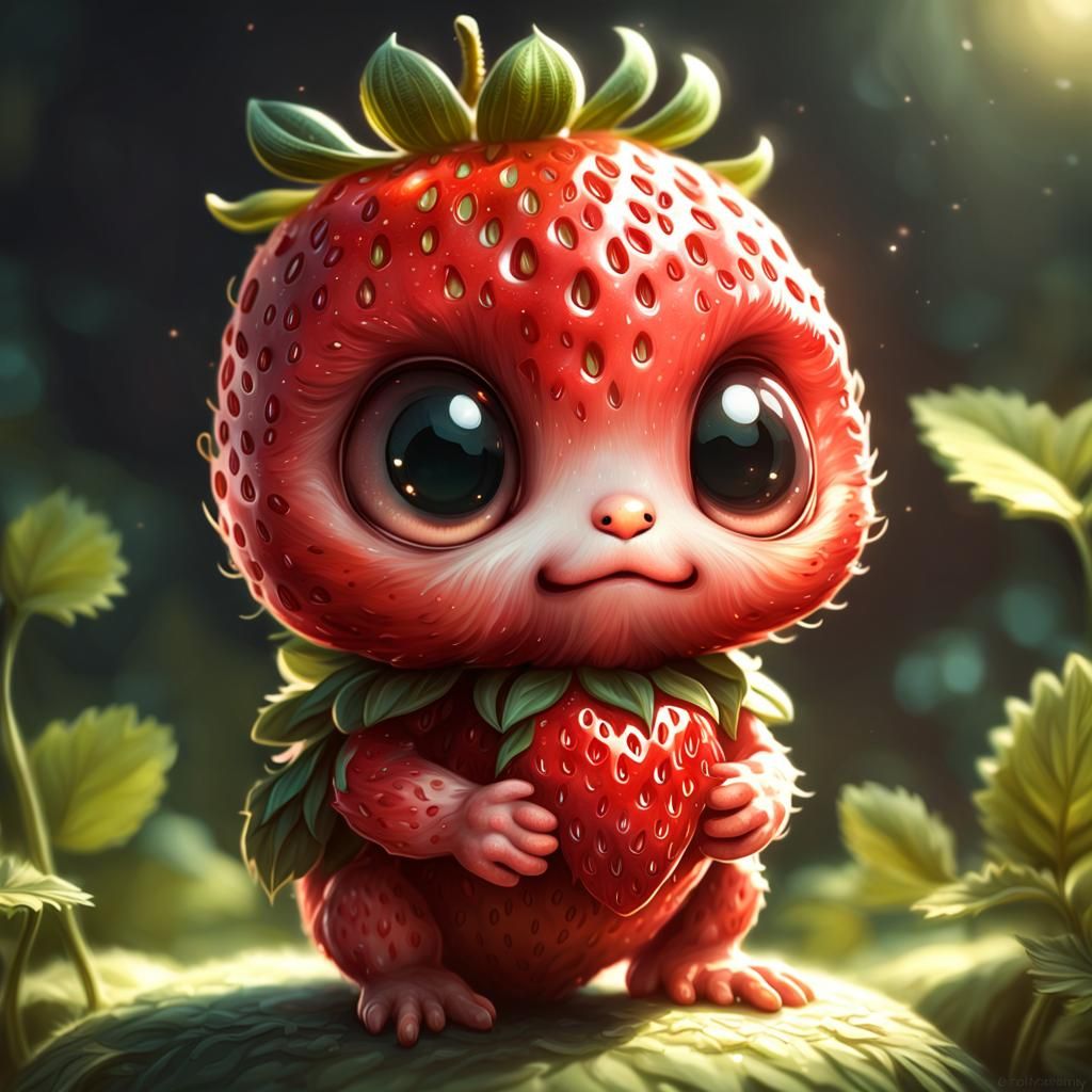 Fruity-Tootie Chibi-Weebie with Baby Strawberry Doll