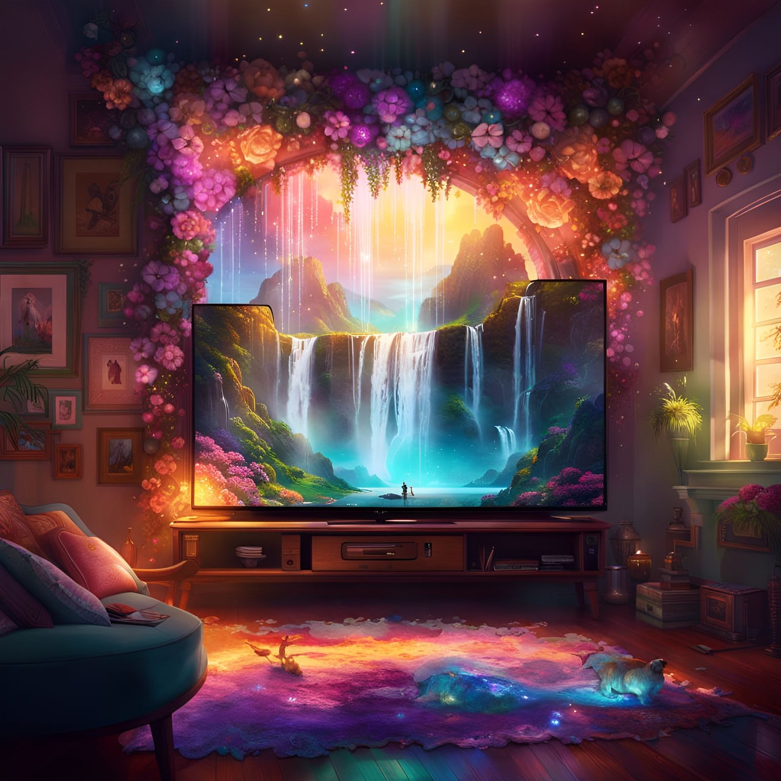 Fantasy World Bursts from TV Screen