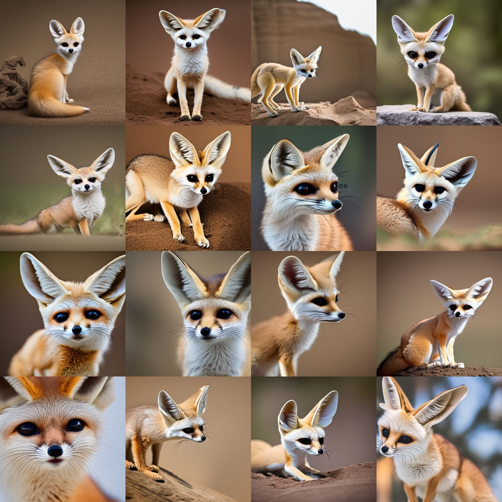 Adorable Fennec Fox Portrait in Natural Light