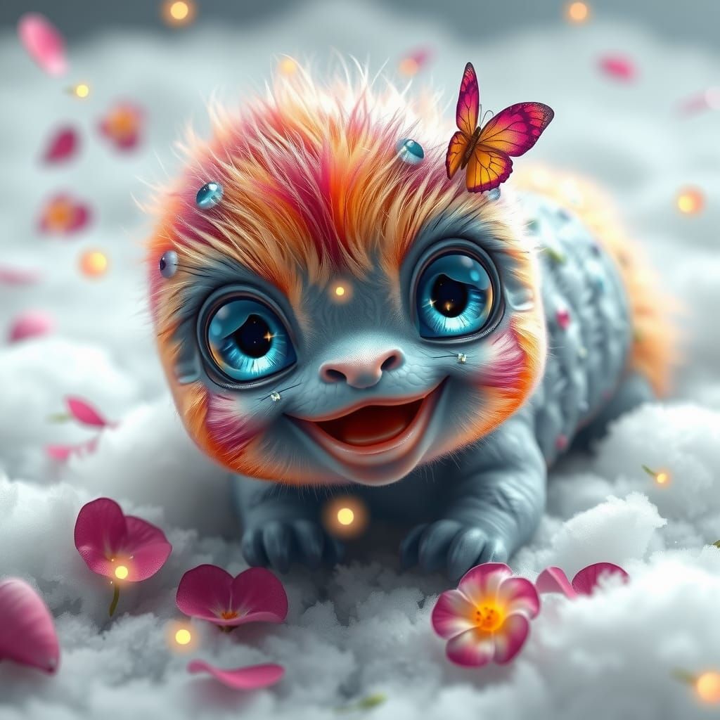 Adorable cute Cosmic Worm