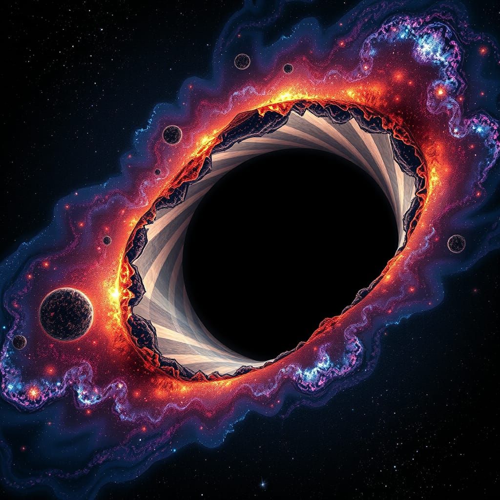 Luminous Black Hole Engulfs Colorful Galaxy