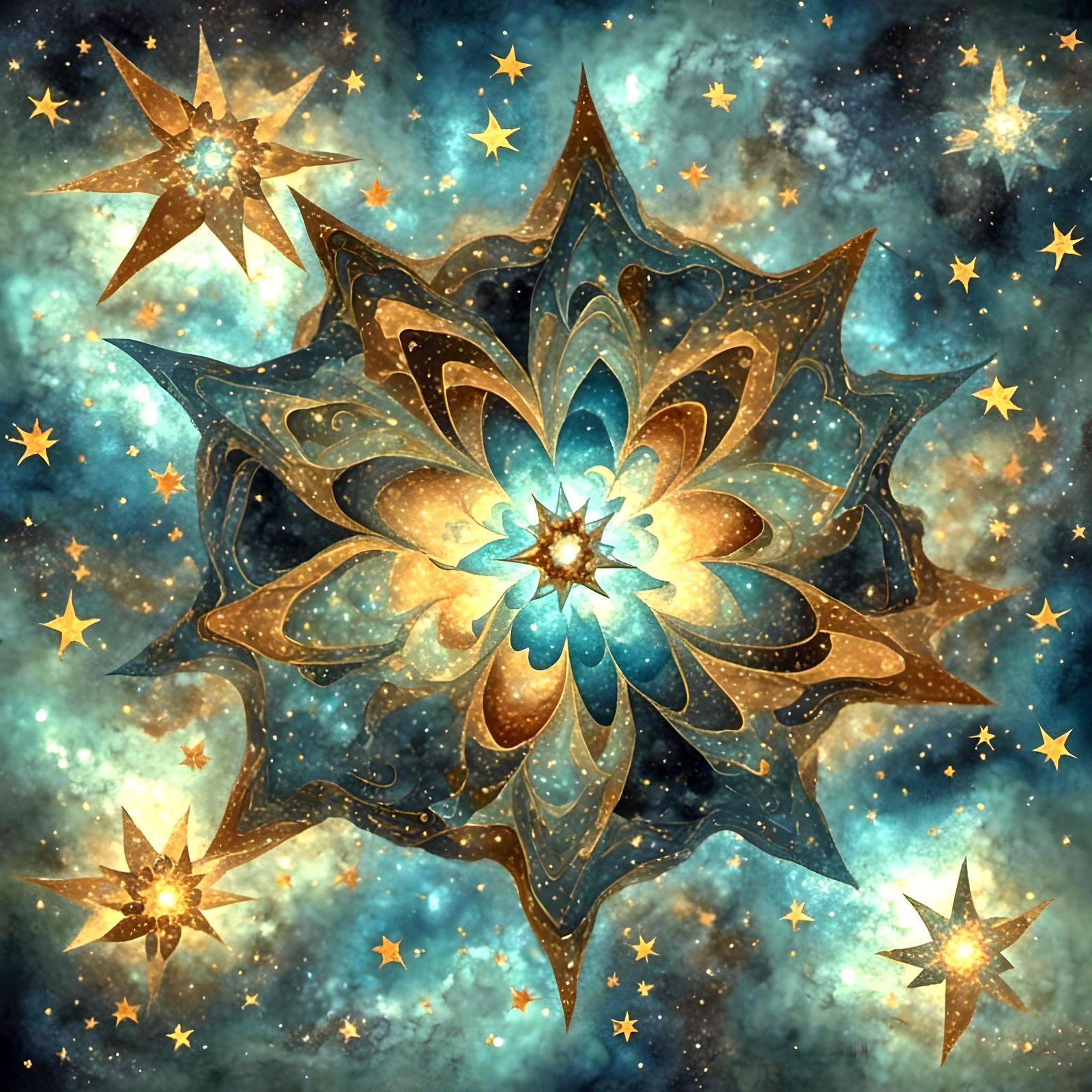 Luminous Star Cluster in Deep Space