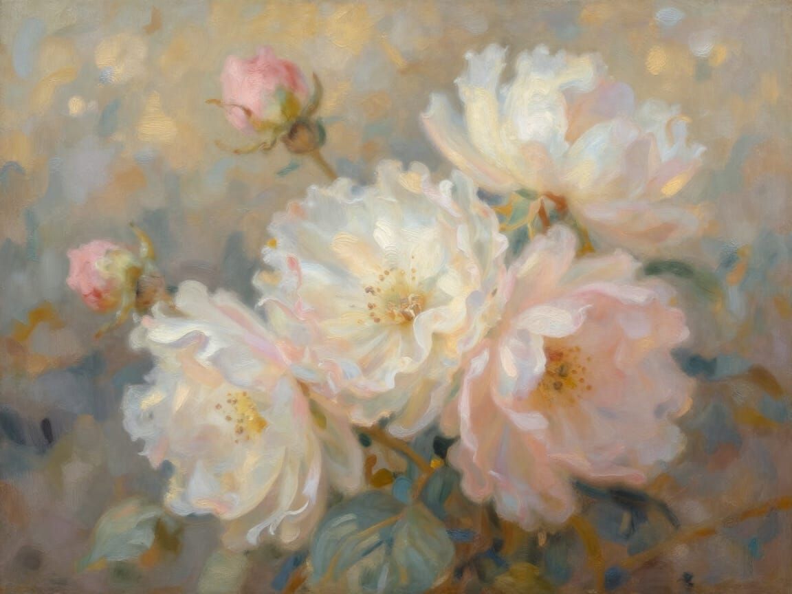 Impressionist Floral Masterpiece in Warm Tones