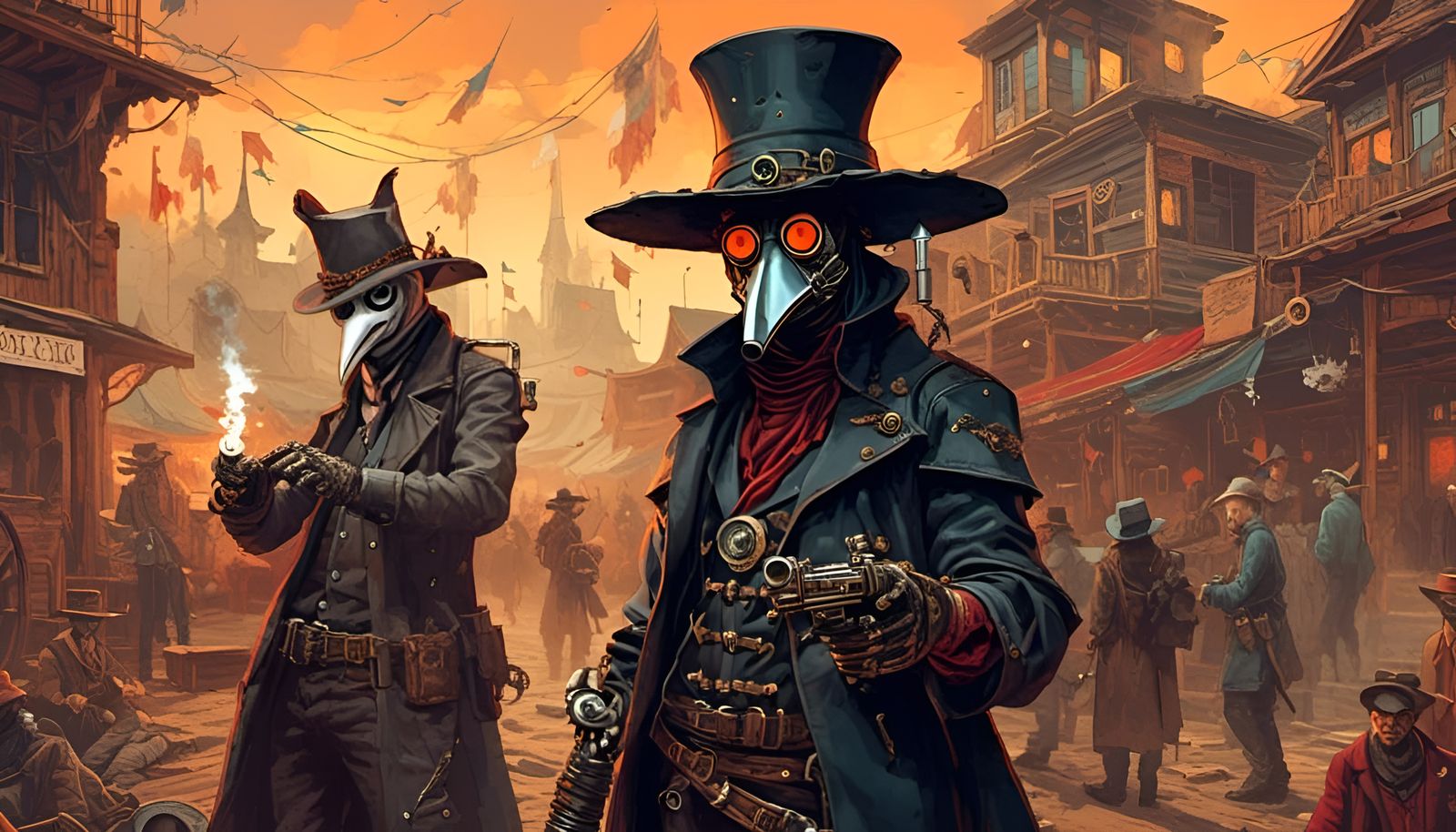 The Steampunk Plague Doctor Gun Fighter In The Old West (Continued)