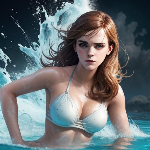 Emma Watson as Astronaut Taking a Bath