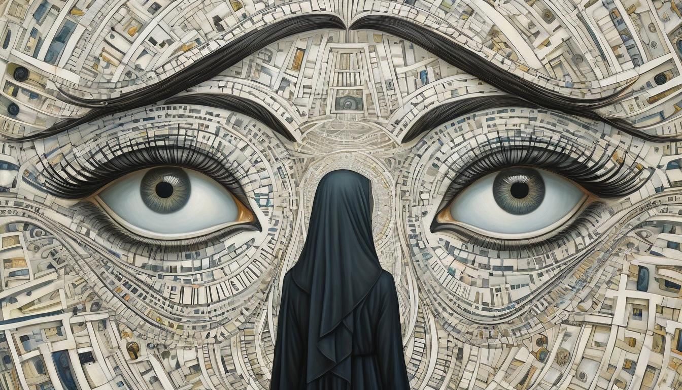 Fairytale Girl with Birds Watching Stars