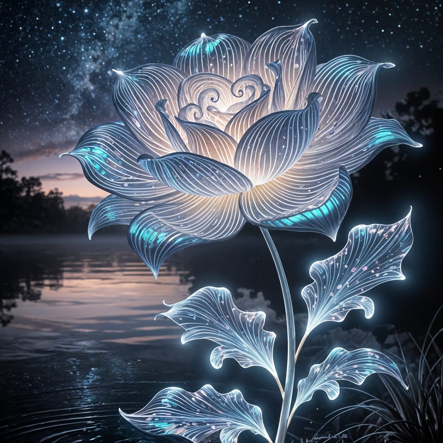 Iridescent Bloom in Soft Morning Light