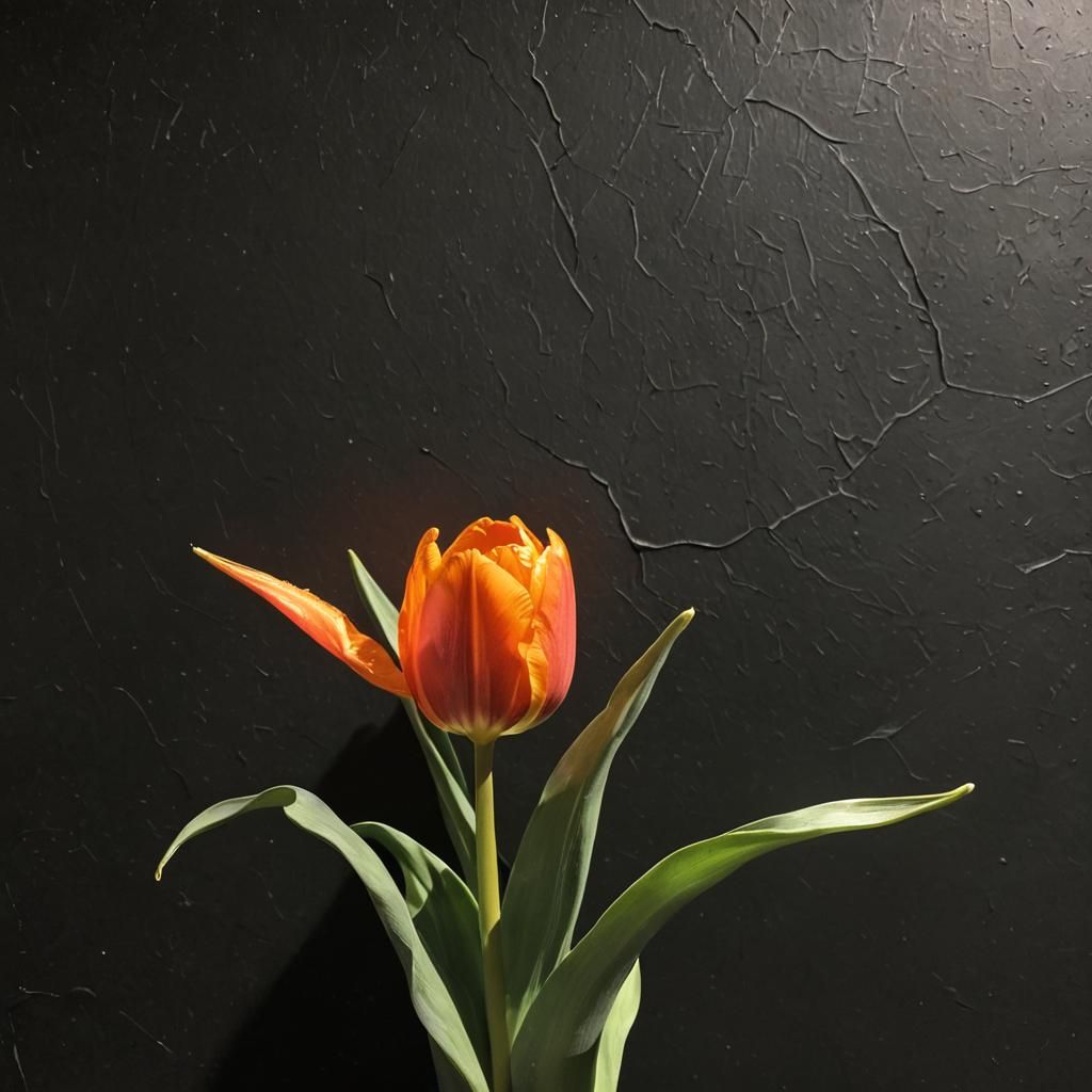 Orange Tulip Close-Up: iPhone Photography