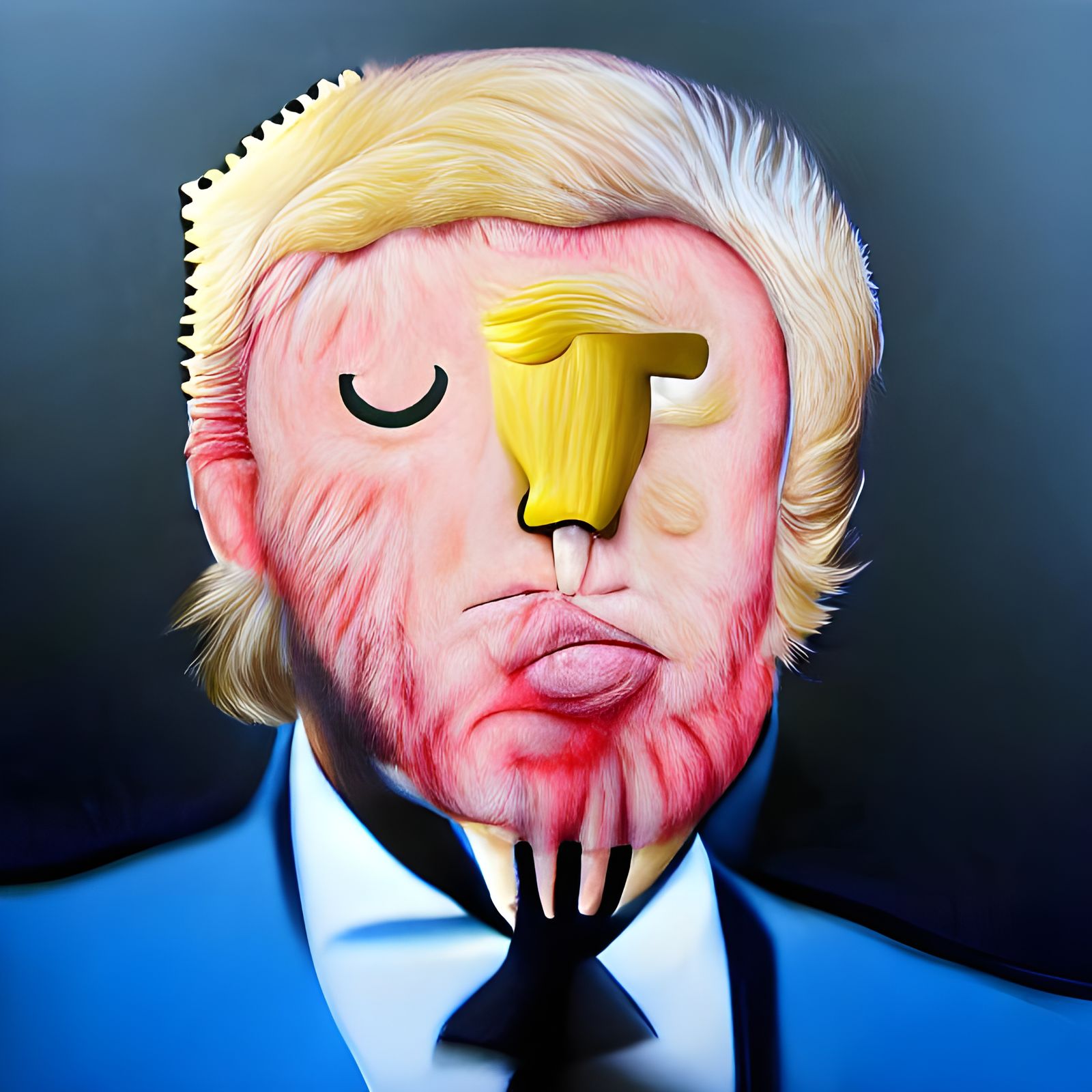 Minimalist Pop Art Surreal Portrait