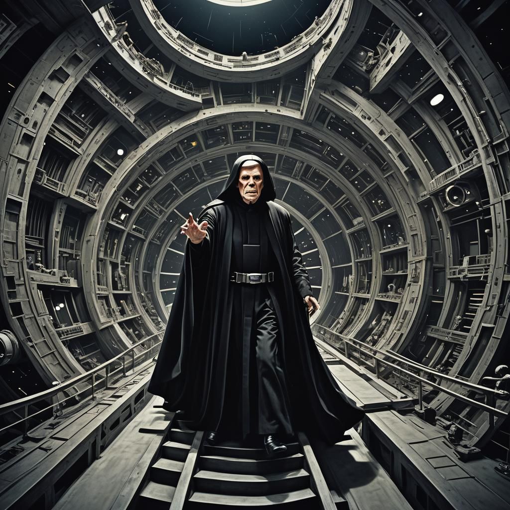 Palpatine's Surreal Slide Down the Death Star