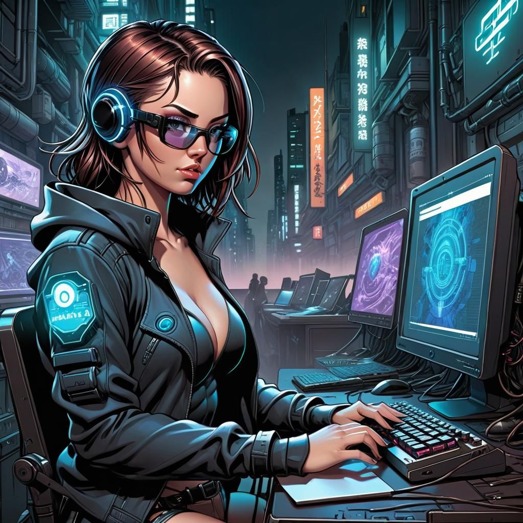 Cyberpunk Hacker