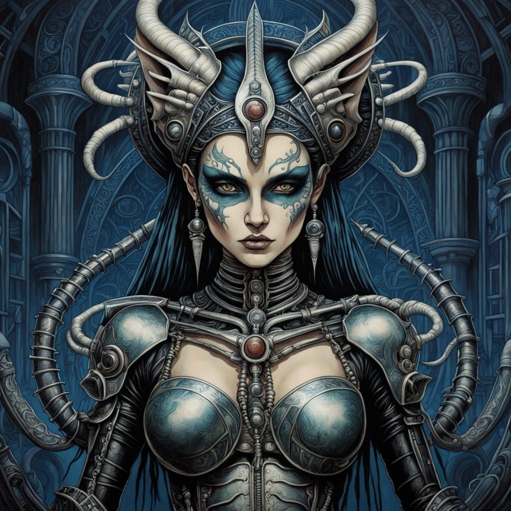 Dark Cyberpunk Feline Formidability