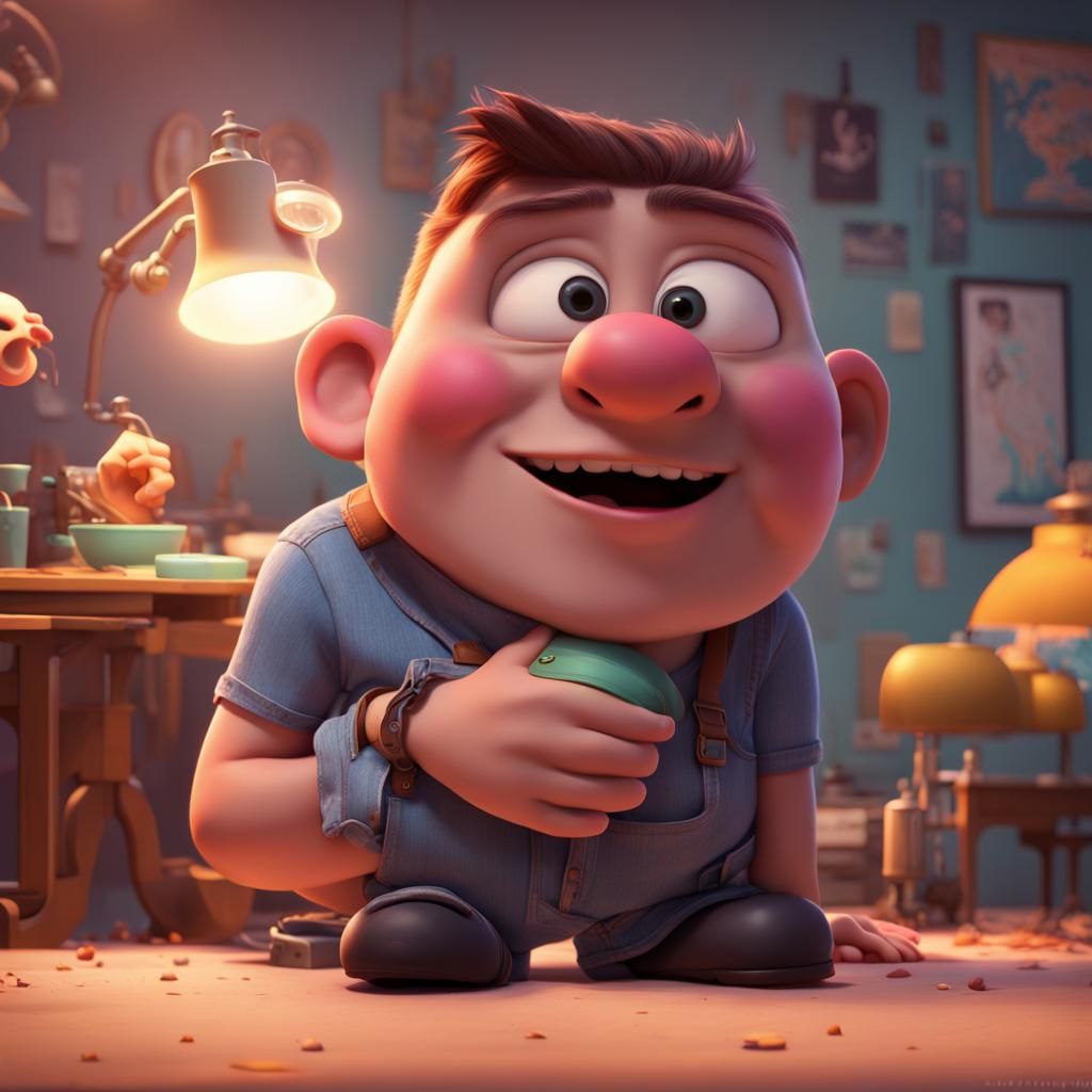 Pixar-Style 3D Render of Surprised Women