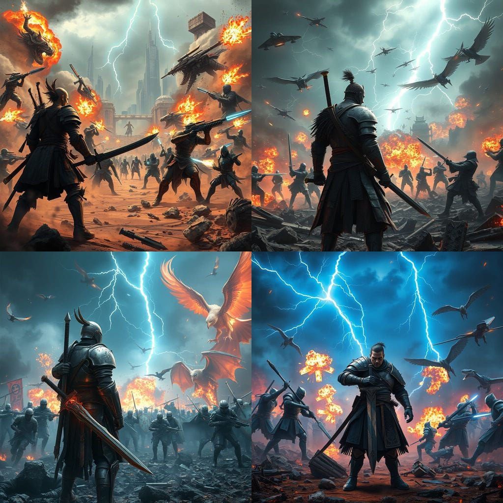 Epic Clash of Eras and Dimensions on a War-Torn Battlefield