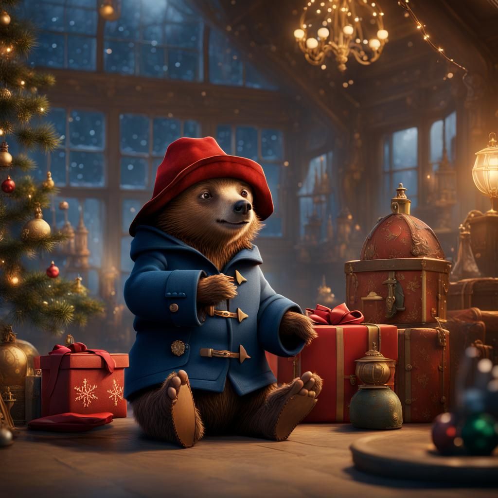 Paddington Bear Christmas: Detailed Matte Painting