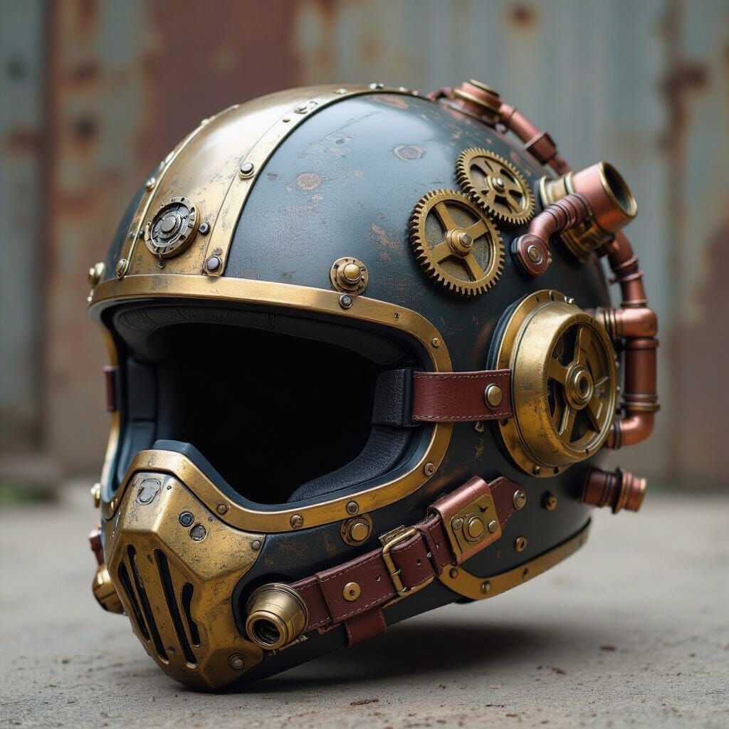 Steampunk Military Helmet: Post-Apocalyptic Mad Max Design