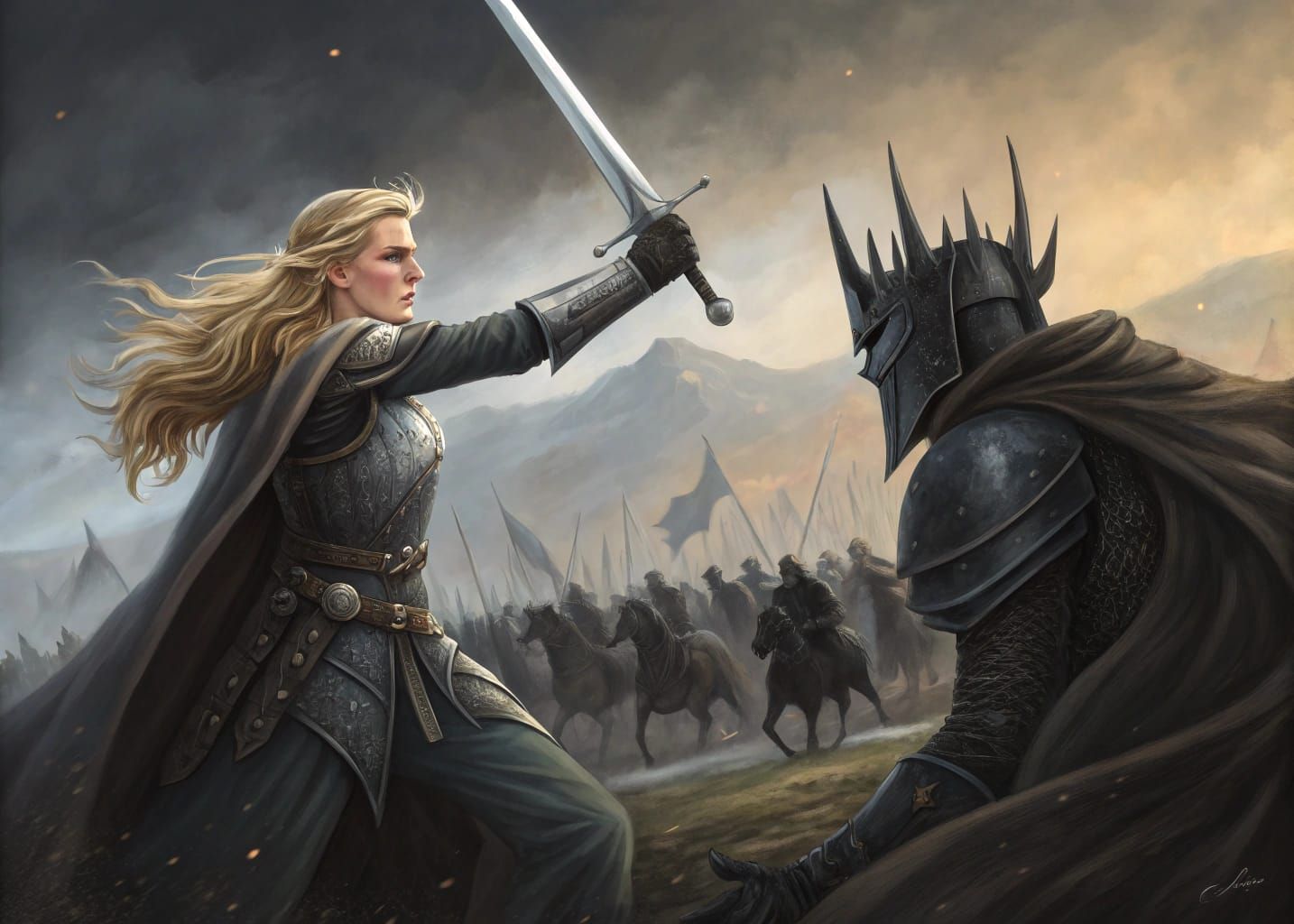 Eowyn Defeats Dark Lord at Battle of Pelennor Fields