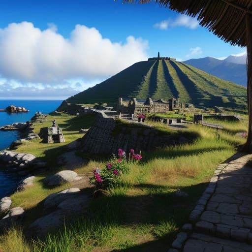 Mysterious Underwater Citadel in Ancient Mesoamerican Style