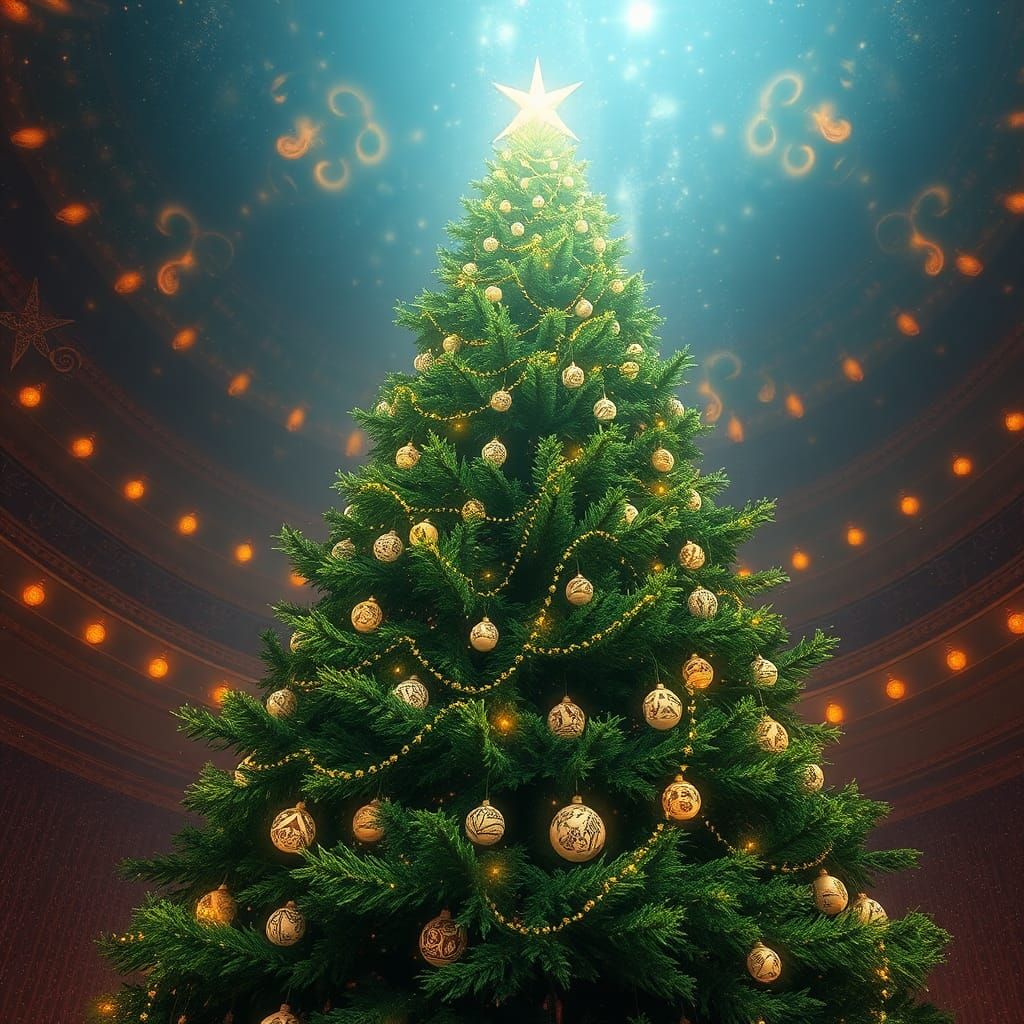 Majestic Christmas Tree Fantasy Concept Art