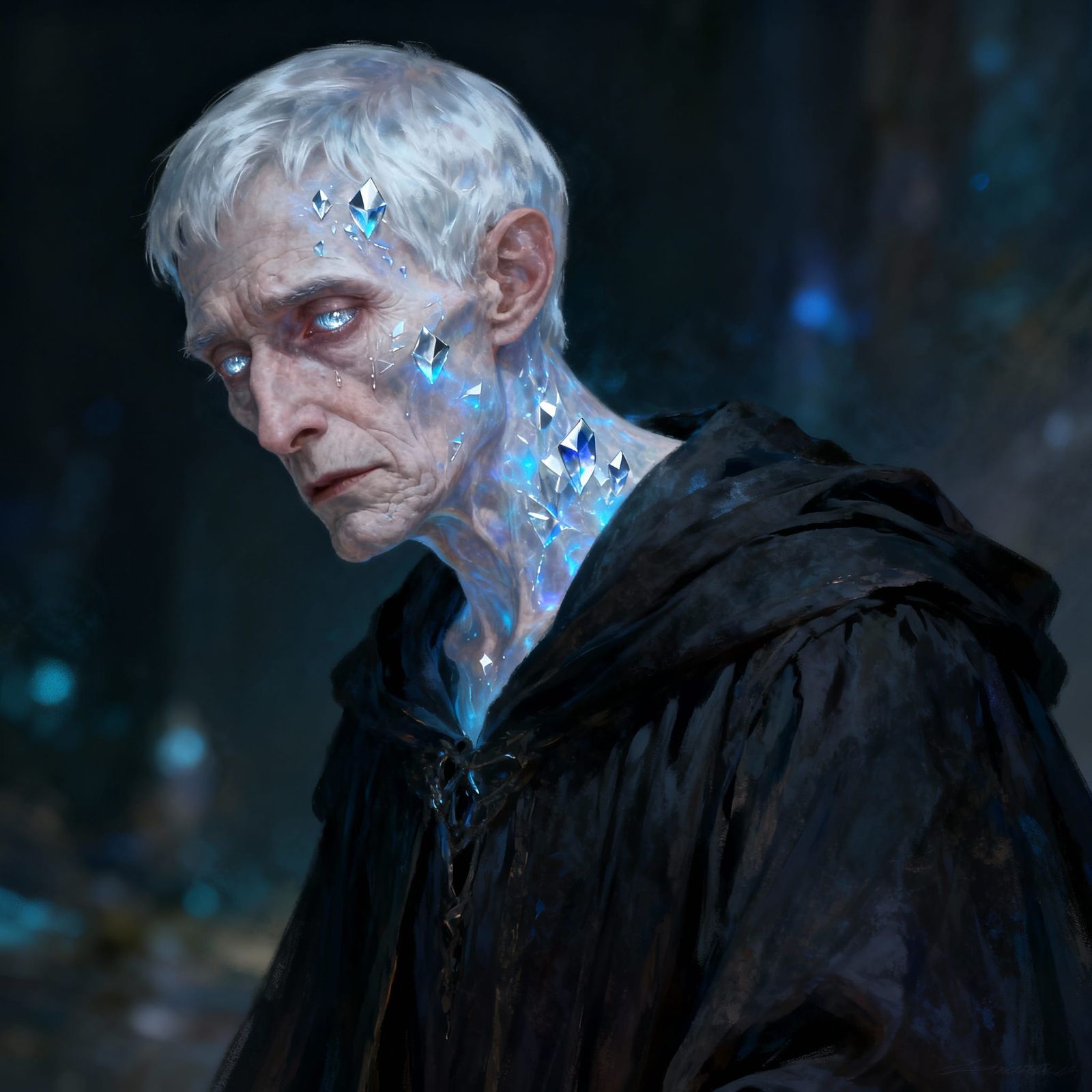 Melancholic Wizard Vesper With Crystalline Skin