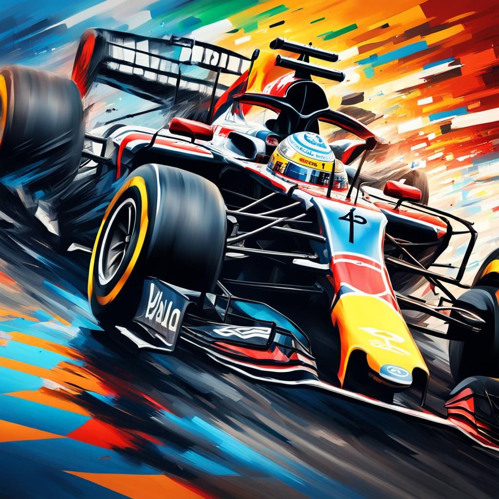Formula One Winner: Chequered Flag in Splash Art
