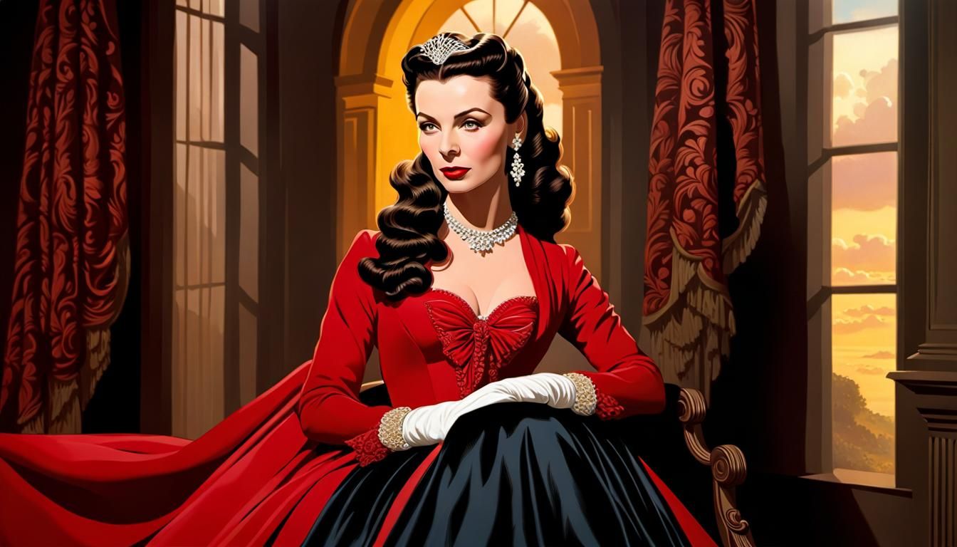 Scarlett O'Hara: Hyperrealistic Cinematic Digital Painting